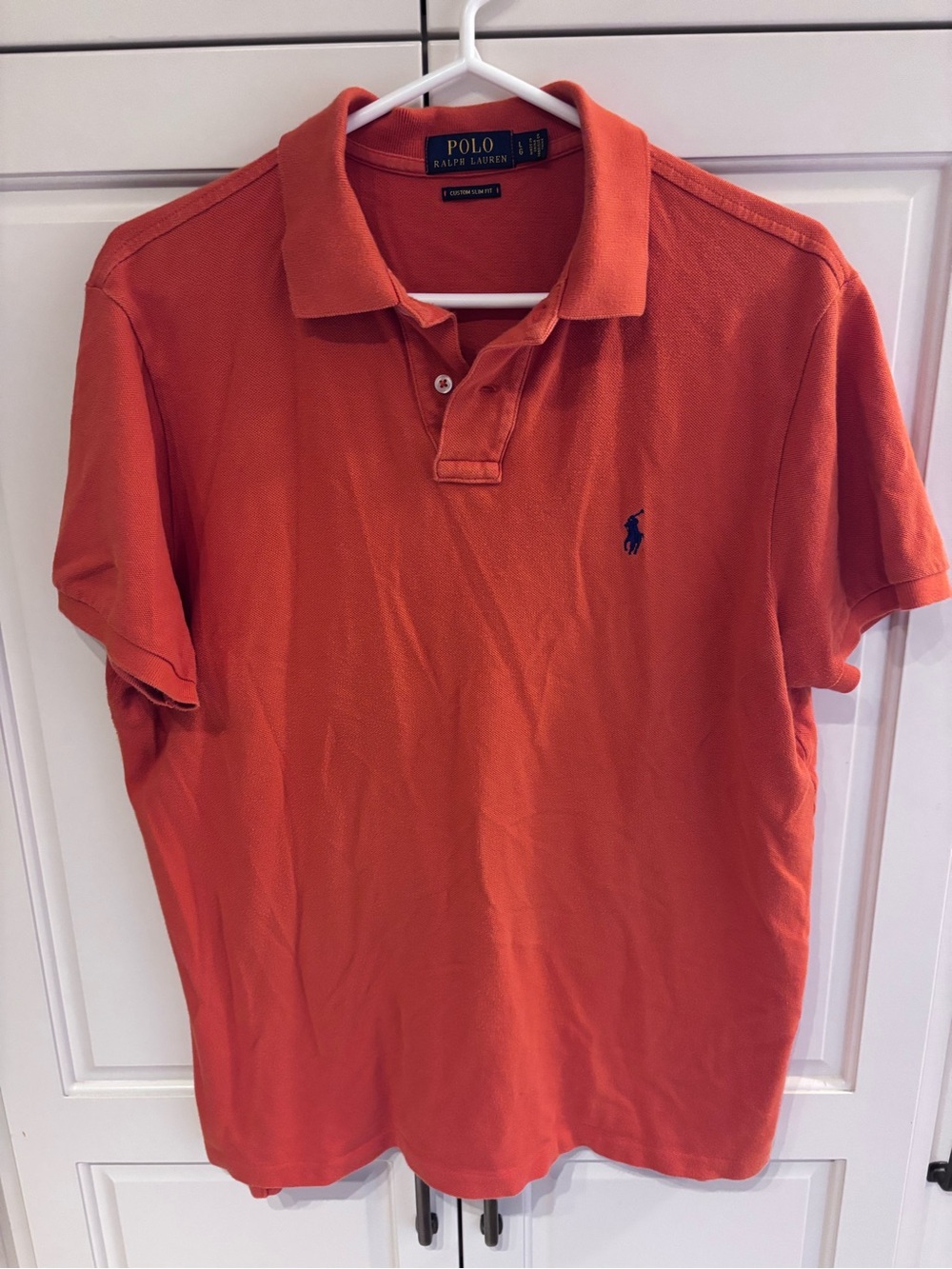 Polo by Ralph Lauren Men’s Orange Classic Polo Shirt large